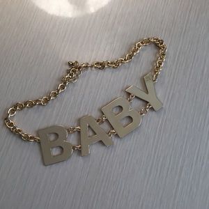 Gold metal “baby” choker
